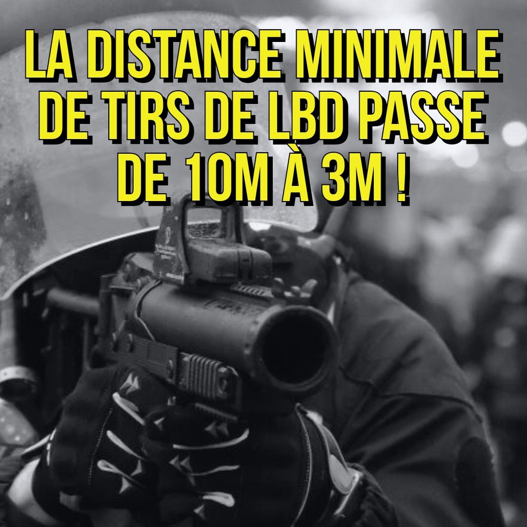 La distance minimale de tirs de LBD passe de 10 mètres à 3 mètres.